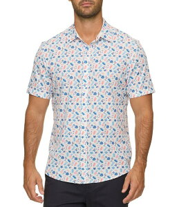 �t���b�O �A���h �A���Z�� �����Y �g�b�v�X �V���c �v�����g Flag and Anthem Sayreville Short Sleeve Tropical Printed UPF Performance Shirt White/Mauve/Blue �z���C�g
