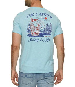 �t���b�O �A���h �A���Z�� �����Y �g�b�v�X �V���c Flag and Anthem Swing & Sip Short Sleeve Tee Aqua �A�N�A