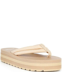 �T�k�[�N ���f�B�[�X �V���[�Y �T���_�� �v���b�g�t�H�[�� Sanuk Women's Yoga Puff-n-Stuff Platform Flip Flopsandollar �T���h