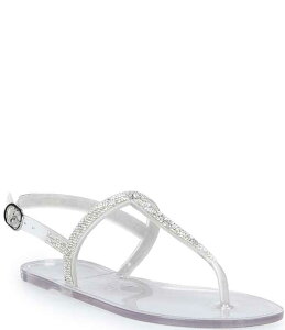 �J�b�p�[�L�[ ���f�B�[�X �V���[�Y �T���_�� Copper Key Haven Rhinestone T-Strap Flat Sandals Clear