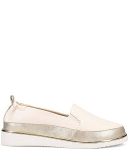�����z���C�g ���f�B�[�X �V���[�Y �X�j�[�J�[ �v���b�g�t�H�[�� ���U�[ Ron White Nelleca Leather Platform Wedge Slip Ons Ice/Platino