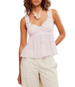 �t���[�s�[�v�� ���f�B�[�X �g�b�v�X �V���c �m�[�X���[�u Free People Petal Party Shapelessweetheart Neck Sleeveless Cami Topink Destiny �s���N