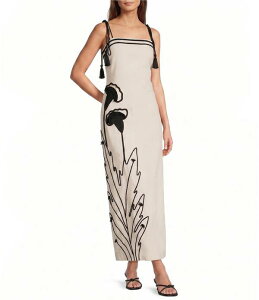 �A���g�j�I �����[�j ���f�B�[�X �g�b�v�X �����s�[�X �m�[�X���[�u ���l�� Antonio Melani Louisa Stretch Linen Sleeveless Dress Ecru �G�N����