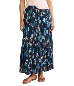�j�b�N�A���h�]�[ ���f�B�[�X �{�g���X�J�[�g A ���C�� �t�����[�� �t�����[ NIC + ZOE Crinkle Glowy Floral A-Line Skirt Indigo Multi �C���f�B�S