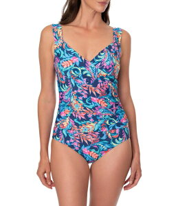 �W�����g�[�� ���f�B�[�X �g�b�v�X �����s�[�X V�l�b�N Jantzen Artissan V-Neck Tummy Control Surplice One Piece Swimsuit Pantheon Blue �u���[