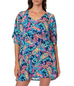 �W�����g�[�� ���f�B�[�X �g�b�v�X �����s�[�X V�l�b�N Jantzen Artissan Celia V-Neck Tunic Swim Cover-Upantheon Blue �u���[