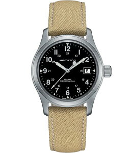 �n�~���g�� ���f�B�[�X �A�N�Z�T���[ �r���v Hamilton Khaki Field Mechanical Canvastrap Watch Beige �x�[�W��