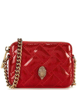 �J�[�g�W�F�C�K�[�����h�� ���f�B�[�X �o�b�O Kurt Geiger London Micro Kensington Glitter Camera Chain Strap Crossbody Bag Red ���b�h