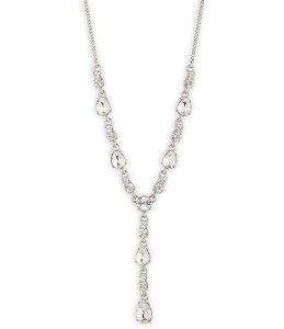�W�o���V�[ ���f�B�[�X �A�N�Z�T���[ �l�b�N���X�E�`���[�J�[ ���[�X Givenchy Silver Tone Crystal Y Necklace Silver �V���o�[