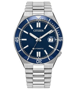 �V�`�Y�� ���f�B�[�X �A�N�Z�T���[ �r���v T�V���c Citizen Men's Tsuyosautomatic Stainlessteel Bracelet Watch Silver �V���o�[