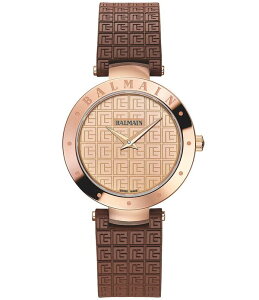 �o���}�� ���f�B�[�X �A�N�Z�T���[ �r���v ���U�[ Balmain Paris Women's Quartz Analog Leather Strap Watch Brown �u���E��