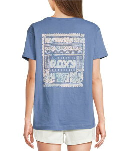 ���L�V�[ ���f�B�[�X �g�b�v�X �V���c Roxy Okinawa Short Sleeve T-Shirt Blue Horizon �u���[