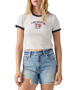 ���[�o�C�X ���f�B�[�X �g�b�v�X �V���c �~�j Levi'sR Mini Ringer Short Sleeve T-Shirt Grey �O���[