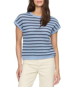 �t���b�O �A���h �A���Z�� ���f�B�[�X �g�b�v�X �V���c �Z�[�^�[ �j�b�g Flag and Anthem Ashley Stripedolman Sweater Knitop Blue Combo �u���[