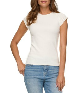 �t���b�O �A���h �A���Z�� ���f�B�[�X �g�b�v�X �V���c �L���b�v Flag and Anthem Peyton Cap Sleeve T-Shirt White �z���C�g