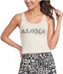 �n�[���[ ���f�B�[�X �g�b�v�X �V���c �m�[�X���[�u �N���b�v�h Hurley Hello Sleeveless Cropped Tank Top Off-White �I�t�z���C�g