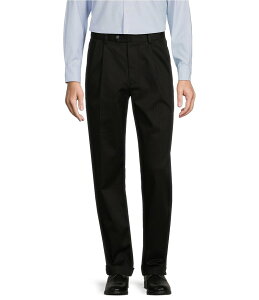 ���E���h�g�D���[�A���h���[�N �����Y �{�g���X �J�W���A���p���c �v���[�c �p���c Roundtree & Yorke TravelSmart Ultimate Performance Classic Fit Pleated Non-Iron Chino Pants Black �u���b�N