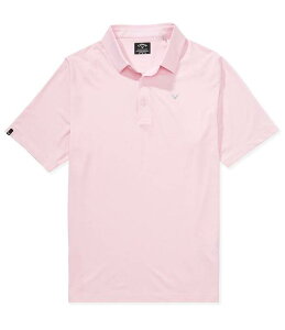 �L�����E�F�C �����Y �g�b�v�X �V���c Callaway Short Sleeve Heather Jacquard Essential Gold Polo Shirt Pink Tulle �s���N