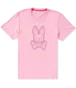 �T�C�R�o�j�[ �����Y �g�b�v�X �V���c �O���t�B�b�N Psycho Bunny Marcel Graphic Short Sleeve T-Shirt Begonia Pink �s���N
