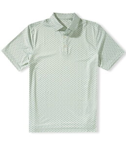���[�k �����Y �g�b�v�X �V���c �v�����g RHONE Drive Time Performance Square Geo Print Short Sleeve Polo Shirt Cool Mint Square Geo �~���g