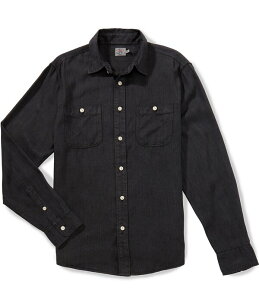 �t�@���e�B �����Y �g�b�v�X �V���c Faherty Tried & True Chambray Long Sleeve Woven Shirt Durango Black �u���b�N
