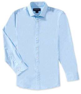 �~�Y�����C�� �����Y �g�b�v�X �V���c Mizzen+Main Leeward Micro Dot Long Sleeve Woven Shirt Cloud Blue �u���[