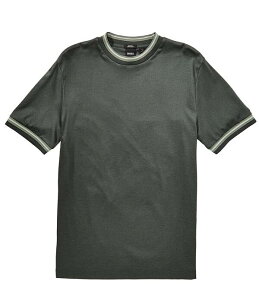 �q���[�S�{�X �����Y �g�b�v�X �V���c �X�����t�B�b�g Hugo Boss Slim Fit H-Tessler 202 Short Sleeve T-Shirt Open Green �O���[��