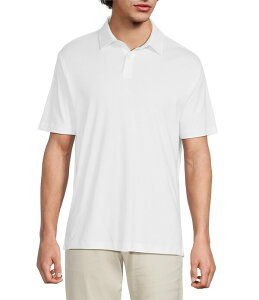 �����m �����Y �g�b�v�X �V���c Murano Liquid Luxury Athletic Fit Solid Interlock Short Sleeve Polo Shirt White �z���C�g