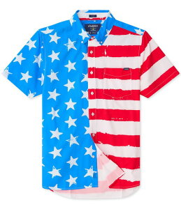�`���r�[�Y �����Y �g�b�v�X �V���c Chubbies Grand Ole Flag Americana Short Sleeve Performance Friday Sport Shirt Multi �}���`�J���[