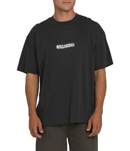 �r���{�� �����Y �g�b�v�X �V���c ���S Billabong Marrow Logo Short Sleeve T-Shirt Washed Black �u���b�N