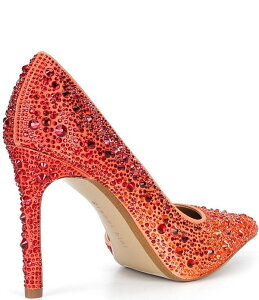 �W�����r�j ���f�B�[�X �V���[�Y �p���v�X Gianni Bini Therry Four Multi Rhinestone d'Orsay Stiletto Pumps Tangerine/Orange �I�����W