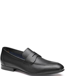 �W�����X�g���A���h�}�[�t�B�[ �����Y �V���[�Y �X���b�|���E���[�t�@�[ ���U�[ Johnston & Murphy Men's Higgins Leather Penny Keeper Loafers Black �u���b�N