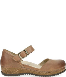 �_���X�R ���f�B�[�X �V���[�Y �T���_�� �X�G�[�h Dansko Mae Burnished Suede Mary Jane Clogs Tan �^��