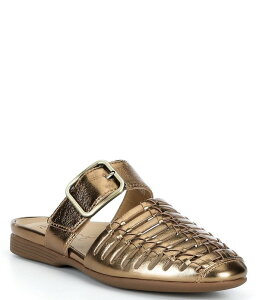 �_���X�R ���f�B�[�X �V���[�Y �p���v�X ���U�[ Dansko Leilani Leather Huarache Flat Mules Bronze
