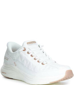 �X�P�b�`���[�Y ���f�B�[�X �V���[�Y �X�j�[�J�[ Skechers Women's Hands Free Slip-Ins Contour Foam - Cozy Fit Golden Hour Sneakers White/Rose Gold �z���C�g