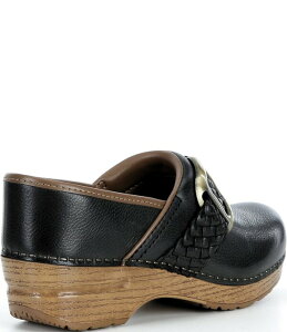 �_���X�R ���f�B�[�X �V���[�Y �T���_�� ���U�[ Dansko Pro Braided Leather Buckle Hardware Clogs Black �u���b�N