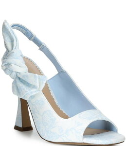 �W�����r�j ���f�B�[�X �V���[�Y �q�[�� �t�����[�� �T���_�� �t�����[ Gianni Bini Coray Floral Bow Detail Slingback Dressandals Hope Blue �u���[