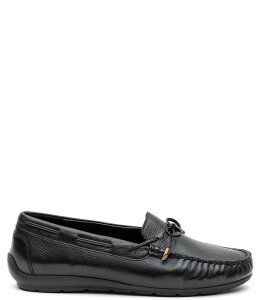 �A�� ���f�B�[�X �V���[�Y ���U�[ aramarillo Bow Detaileather Moc-Toe Boat Shoes Black �u���b�N