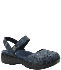 �A���O���A ���f�B�[�X �V���[�Y �T���_�� �A���N�� ���U�[ Alegria Opalaser Cut Leather Ankle Strap Clogs Daydream Breeze