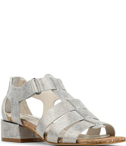 �h�i���h�v���l�[�� ���f�B�[�X �V���[�Y �q�[�� �T���_�� �g�[�� Donald Pliner Faleisha Metallic Fisherman Block Heel Sandals Foam ���^���b�N