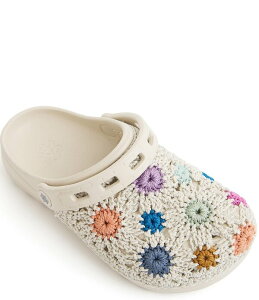 �U�T�b�N ���f�B�[�X �V���[�Y �p���v�X The Sak Crochet Flower EVA Clogs Natural Multi Flower �}���`�J���[