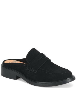 �\�t�g ���f�B�[�X �V���[�Y �p���v�X�G�[�h Sofft Monique Ultra Soft Suede Penny Keeper Mule Black �u���b�N