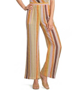 �A���g�j�I �����[�j ���f�B�[�X �{�g���X �J�W���A���p���c ���C�h���b�O Antonio Melani Tabitha Voile Anglestripe High-Rise Wide Leg Coordinating Pants Pink Stripe �s���N