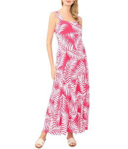 ���B���X�J���[�g ���f�B�[�X �g�b�v�X �����s�[�X �m�[�X���[�u �}�L�V Vince Camuto Square Neck Sleevelesshiftropical Maxi Dress Raspberry Sorbet