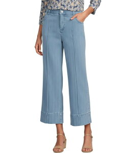 �C���g�� ���f�B�[�X �{�g���X �f�j���p���c ���C�h���b�O �v�` �W�[���Y Intro Petite Size Carrie Slub Stretch Tummy Control Wide Leg Jeansunwash/Herringbone Weave