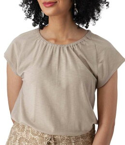 �A�x���`���� ���f�B�[�X �g�b�v�X �V���c �R�b�g�� �j�b�g �W���[�W�[ Aventura Isla Organicotton Blend Knit Jersey Raglan Sleeve Top Simply Taupe �g�[�v