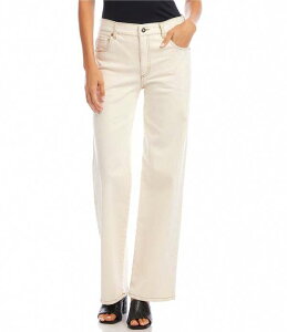 �J�����P�[�� ���f�B�[�X �{�g���X �f�j���p���c ���C�h���b�O �v�` �W�[���Y Karen Kane Petite Size High Rise Wide Leg Denim Jeans Natural �f�j��