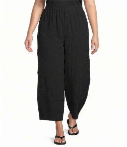 �A�� �}�C���X ���f�B�[�X �{�g���X �J�W���A���p���c �X�g���[�g �v���X�T�C�Y Ali Miles Plusize Woven Elastic Waistraight Leg Pull-On Pants Black �u���b�N