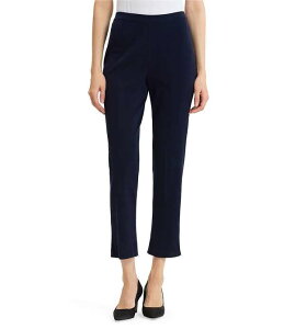 �~���E�H�� ���f�B�[�X �{�g���X �J�W���A���p���c �X�g���[�g �v�` �j�b�g Ming Wang Petite Knit Flat Front Straight Leg Pull-On Pants Indigo �C���f�B�S