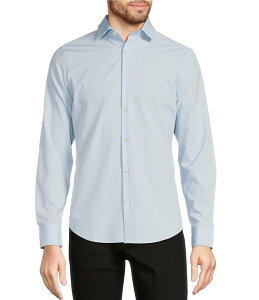 �����m �����Y �g�b�v�X �V���c �X�����t�B�b�g Murano Slim Fit Solid Performance Stretch Long Sleeve Woven Shirt Light Blue �u���[